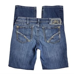 Ariat Amber Low Rise Boot Cut Contrast Stitch Denim Jeans 30R